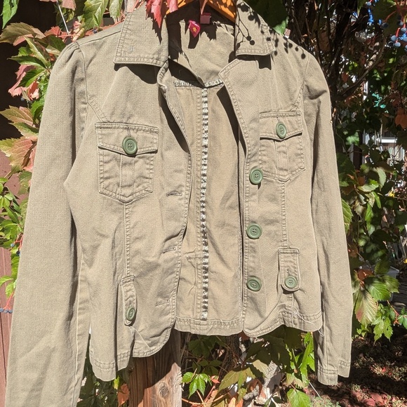 Y2K army green utility inspired jacket - Picture 12 of 13